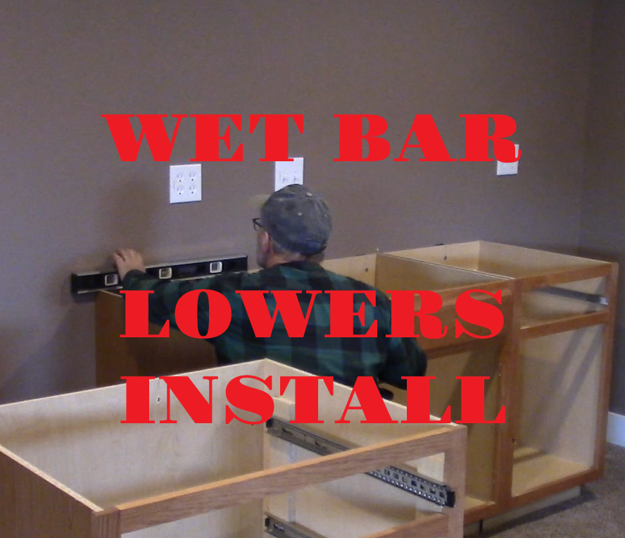 Wet Bar Lower Cabinet Installation
